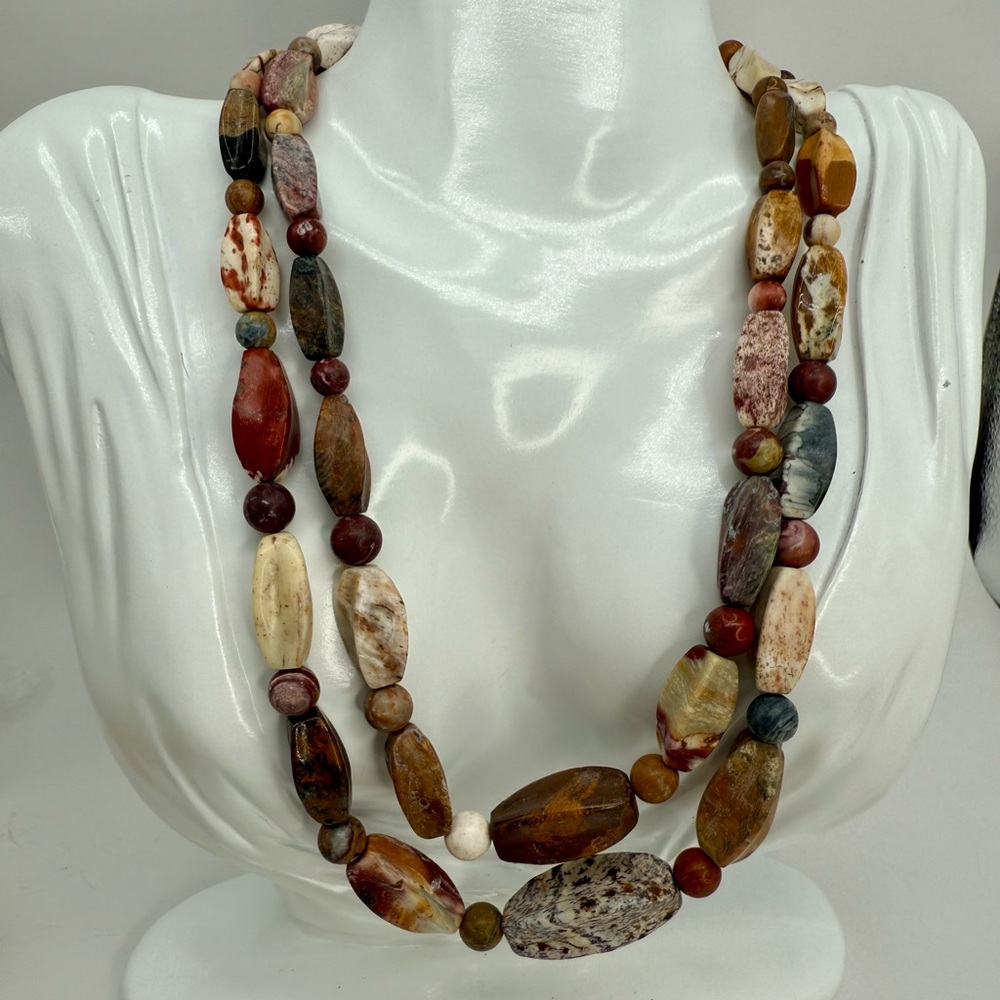 Jay King DTR Sterling Silver Confetti Opal Double Strand Necklace – 17” with Ext